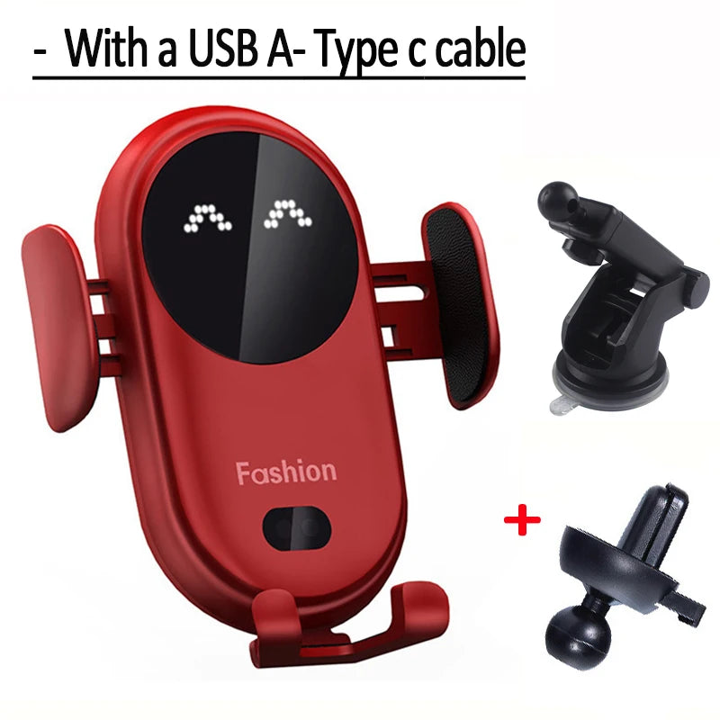 Soporte Auto con Carga Inalámbrica – Infrarrojo Inteligente y Rotación 360°