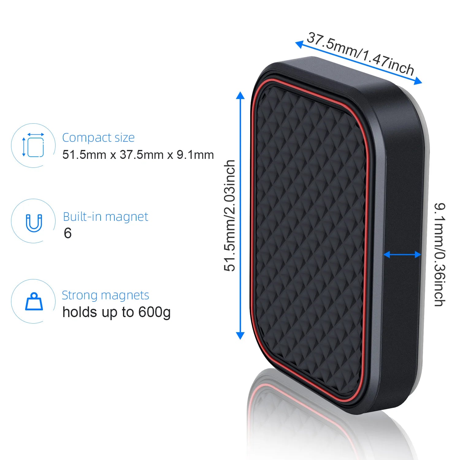 Soporte Magnético Adhesivo para Auto – Universal para Tablero y Heladera