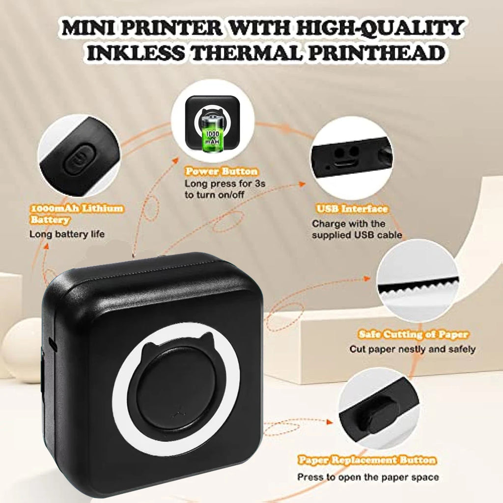 Mini Impresora Térmica Bluetooth – Fotos, Stickers y Documentos desde el Celular