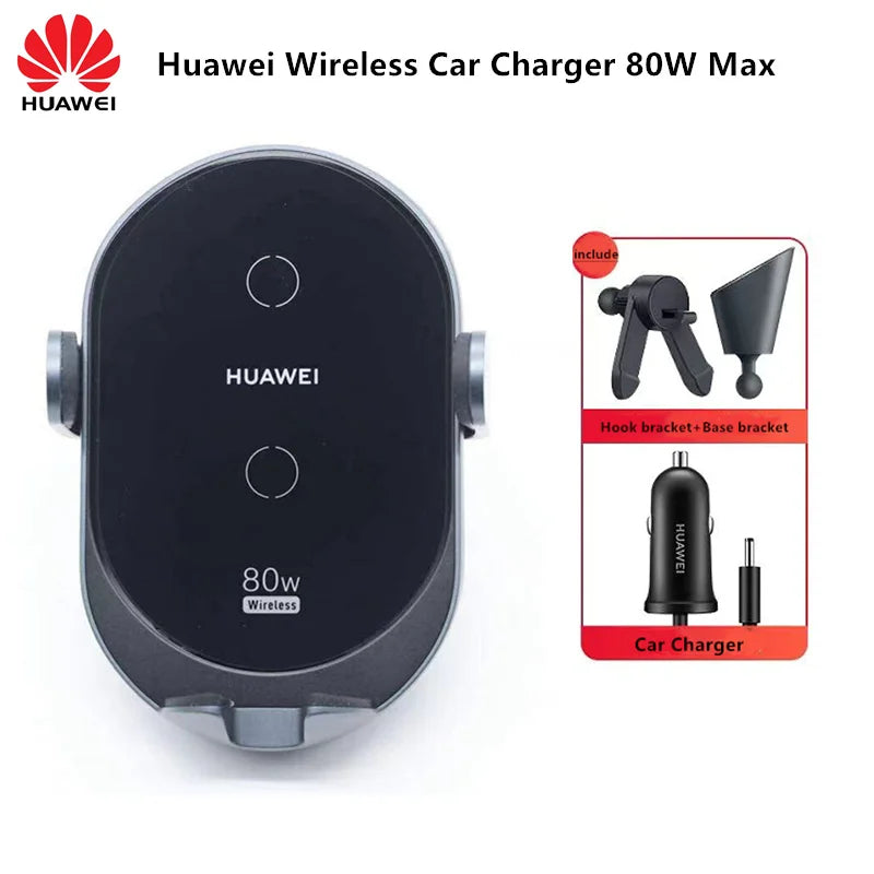 Cargador Inalámbrico para Auto 80W Huawei – Super Fast Charge con Enfriamiento