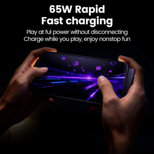 Cable de Carga Rápida 65W con Soporte Plegable 2 en 1 – USB-A y USB-C