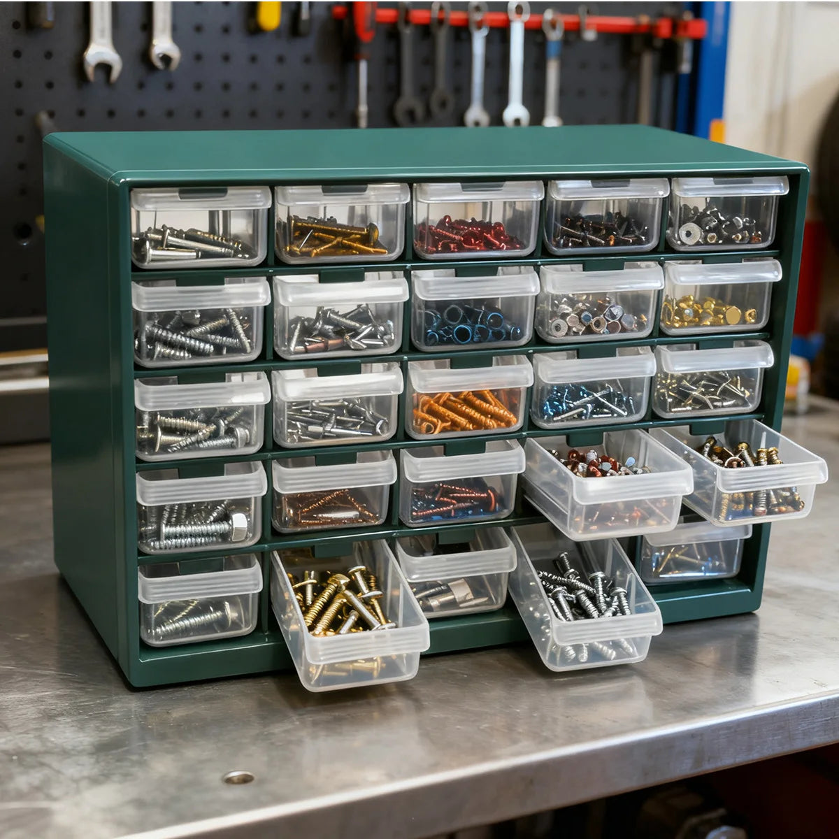 Organizador de Herramientas – Caja con 25 Cajones para Pared