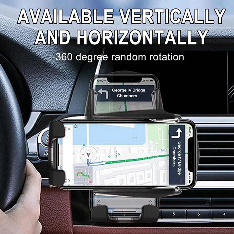 Soporte Auto con Carga Inalámbrica – Infrarrojo Inteligente y Rotación 360°