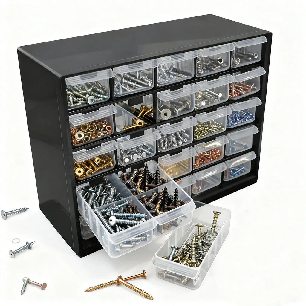 Organizador de Herramientas – Caja con 25 Cajones para Pared