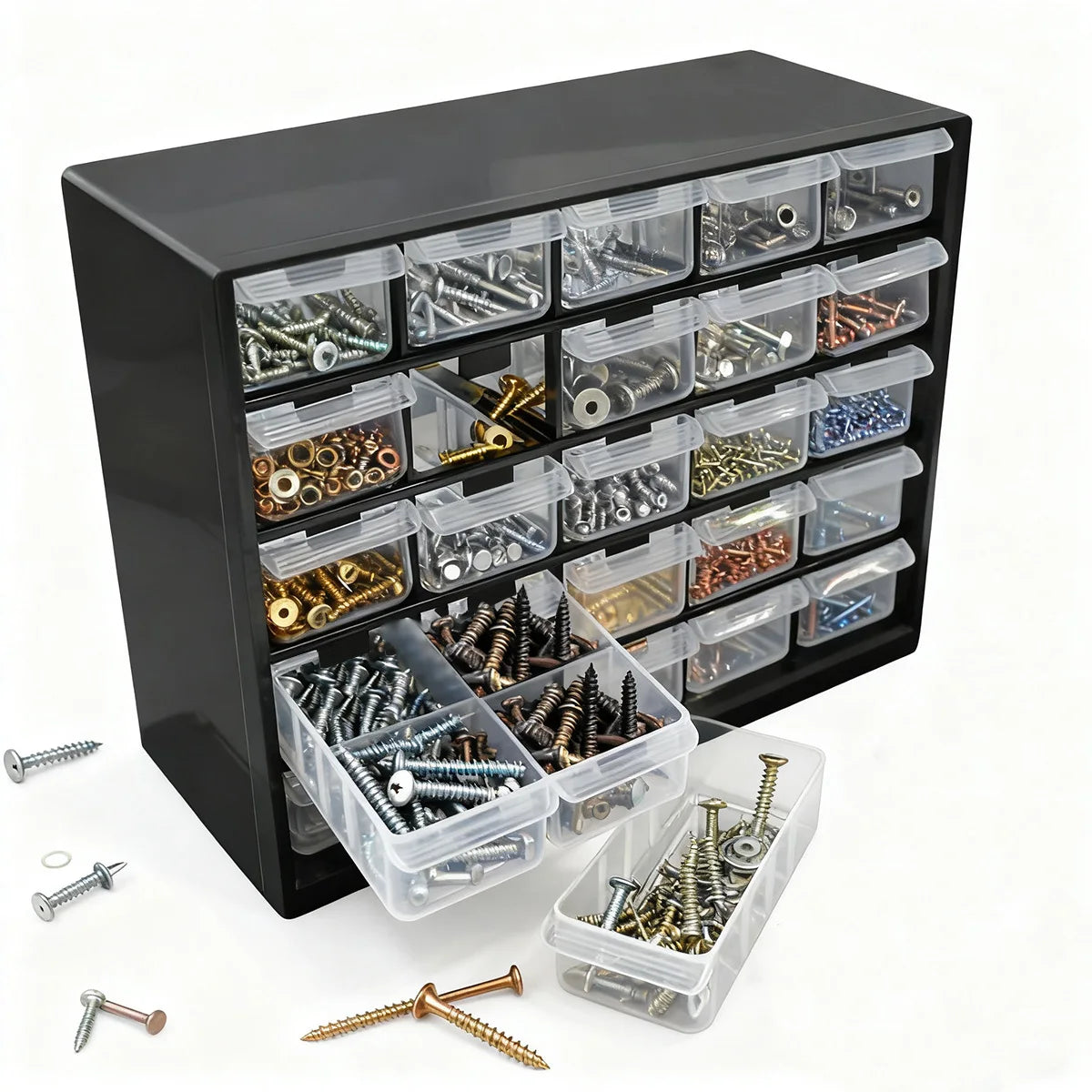 Organizador de Herramientas – Caja con 25 Cajones para Pared