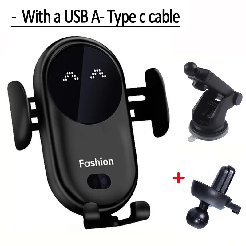 Soporte Auto con Carga Inalámbrica – Infrarrojo Inteligente y Rotación 360°