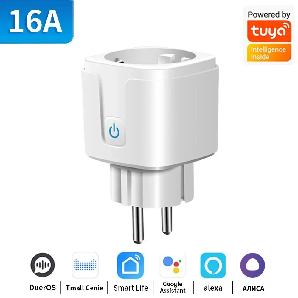 Enchufe Inteligente WiFi/Zigbee 16A/20A – Control desde el Celular con Monitoreo de Energía